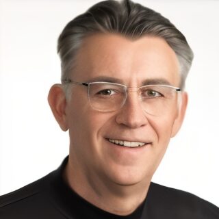 Man with gray hair smiling